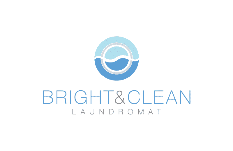 Bright and Clean Laundromat Logo