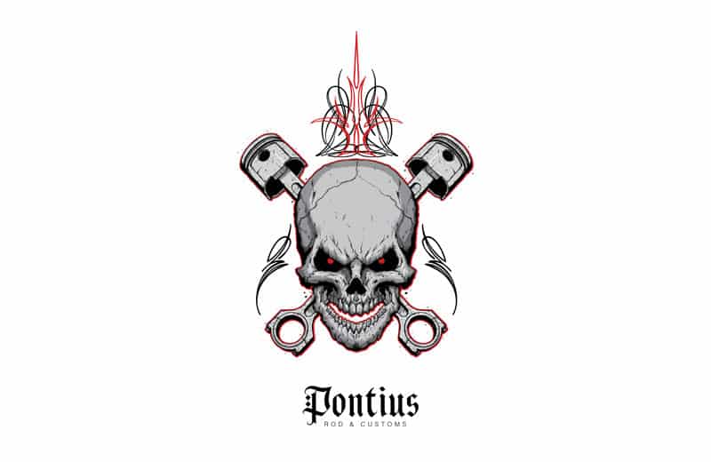 Pontius Rods and Customs Logo