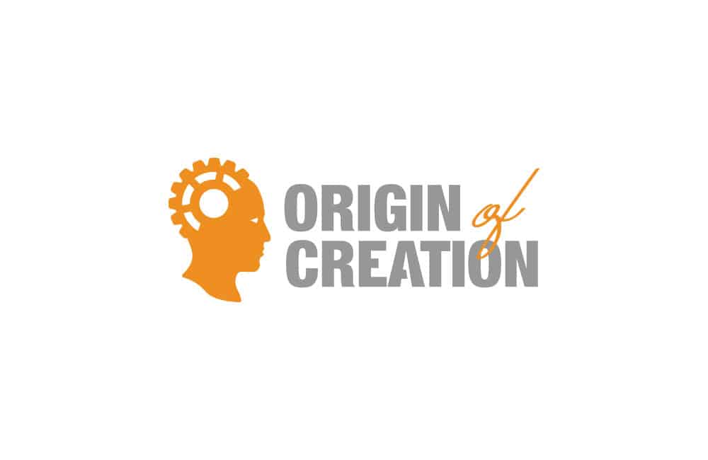 Origin of Creation Gear Head Logo