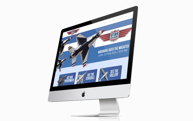 Utah Air Show Website iMac