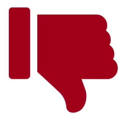 Red Thumbs Down Icon